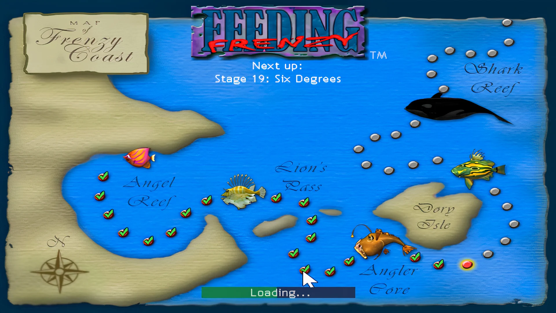 لعبة السمكة القديمة Feeding Frenzy